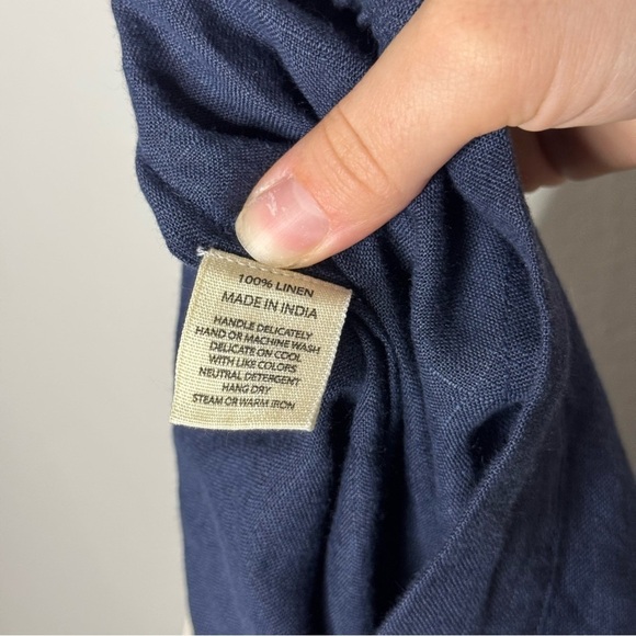 NWT MAMÈNE ESSENTIAL LINEN WIDE LEG PANT NAVY BLUE - Picture 12 of 14